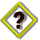 A blue question mark inside a yellow rotating diamond.